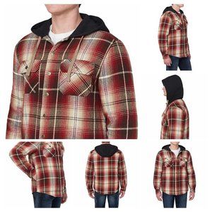 RED Men’s Shirt Jacket with Hood Legendary Outfitters